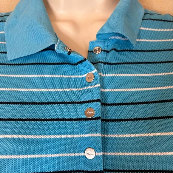 Nike Golf Women's | Dri Fit Polo | Blue Striped | Size S - Picture 2 of 7